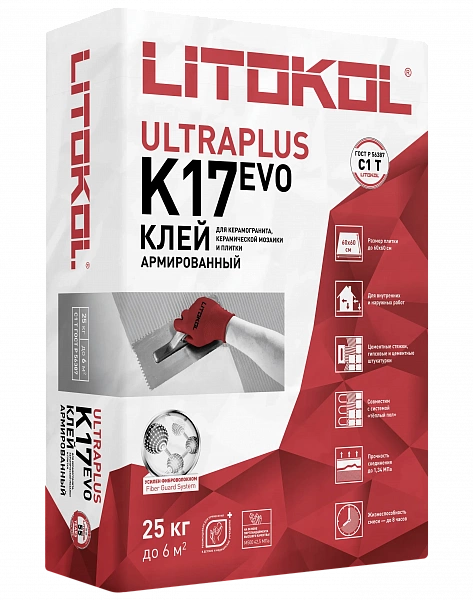 Купить ULTRAPLUS K17 (С1T) - клеевая смесь (26kg bag) в Воронеже