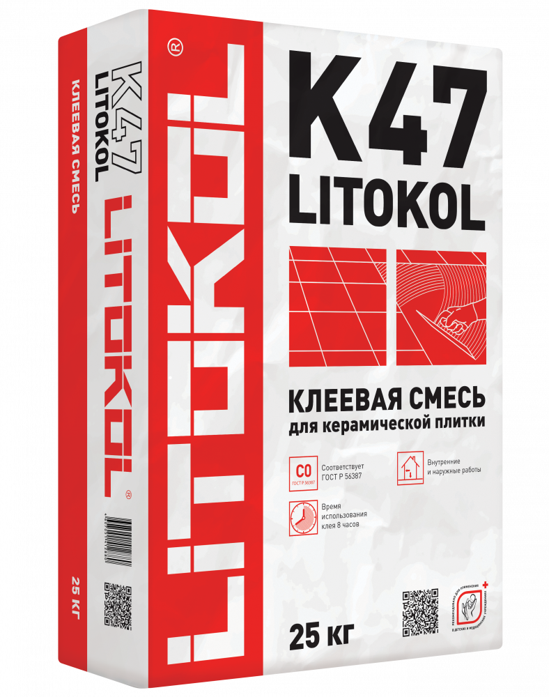 Купить LitoKol K47 серый-клеевая смесь 25kg bag в Воронеже #2