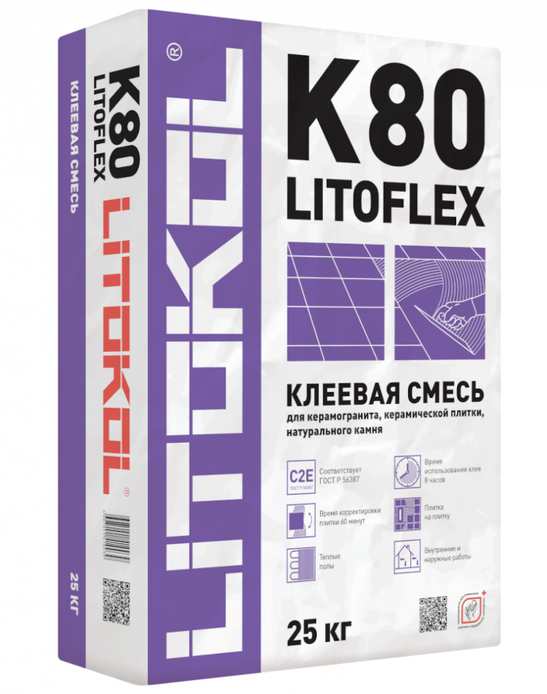 Купить LitoFlex K80-клеевая смесь (25kg bag) в Воронеже #2