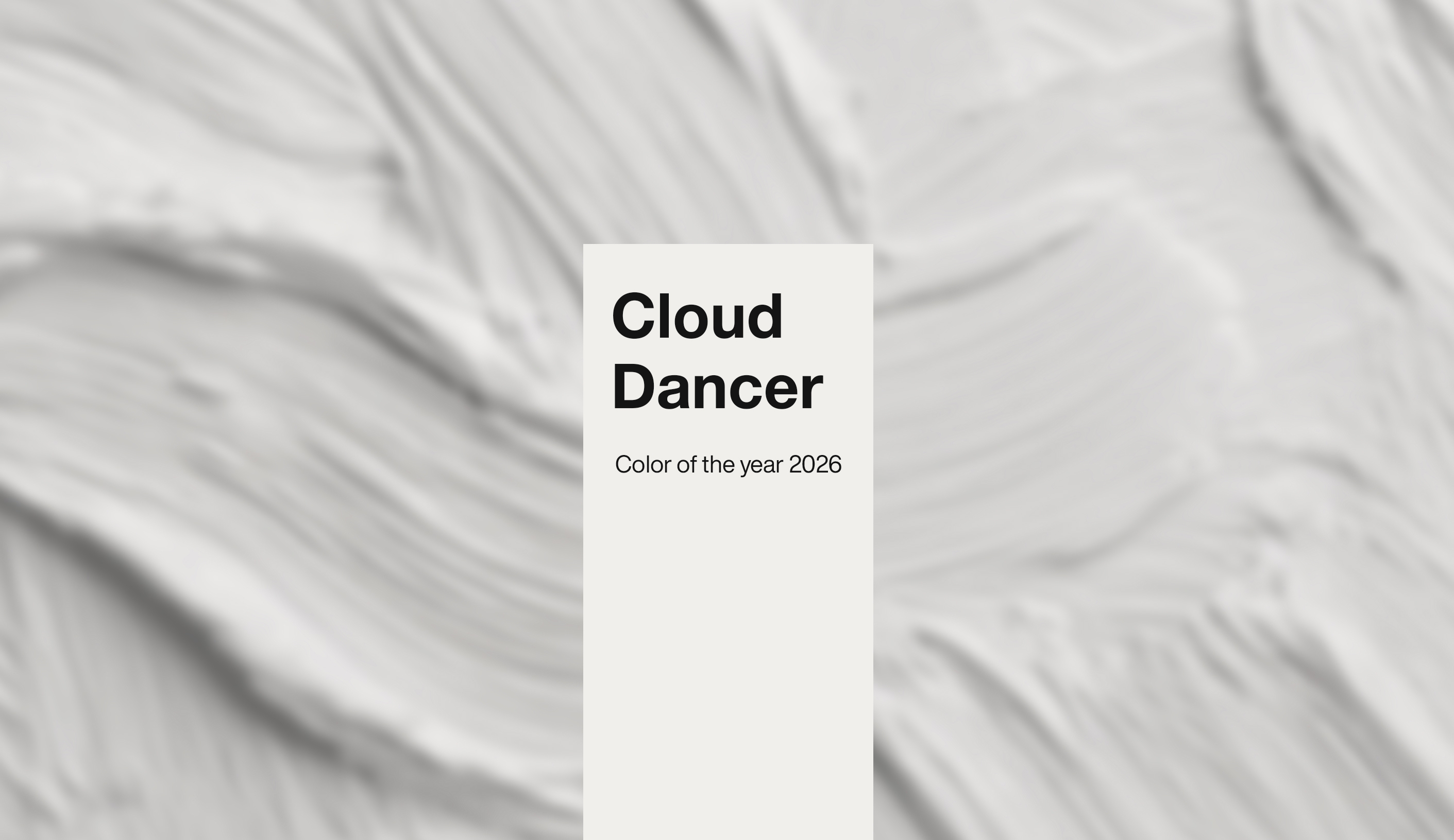 Cloud Dancer — цвет года 2026 по версии Pantone 