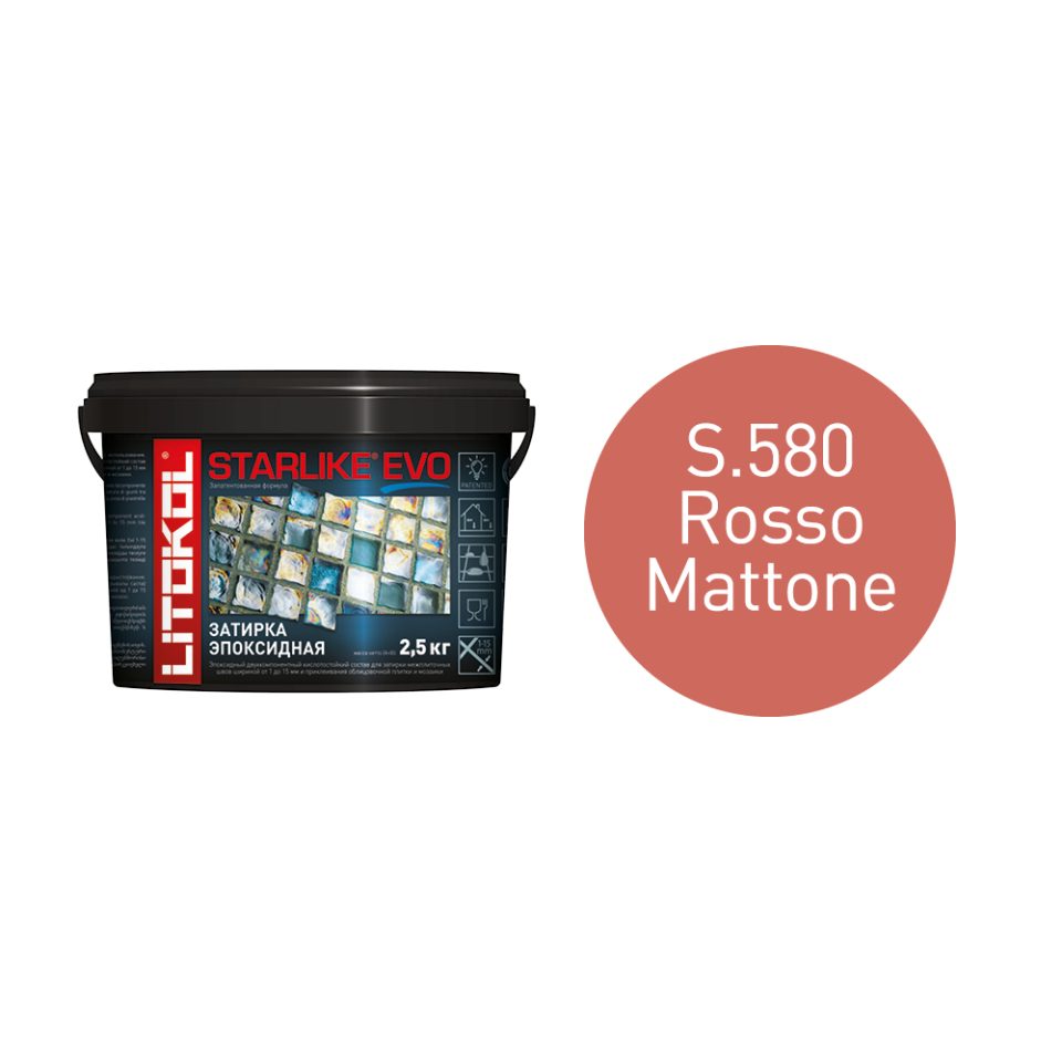 Купить STARLIKE EVO S.580 ROSSO MATTONE затир.смесь (2,5kg bucket) в Воронеже