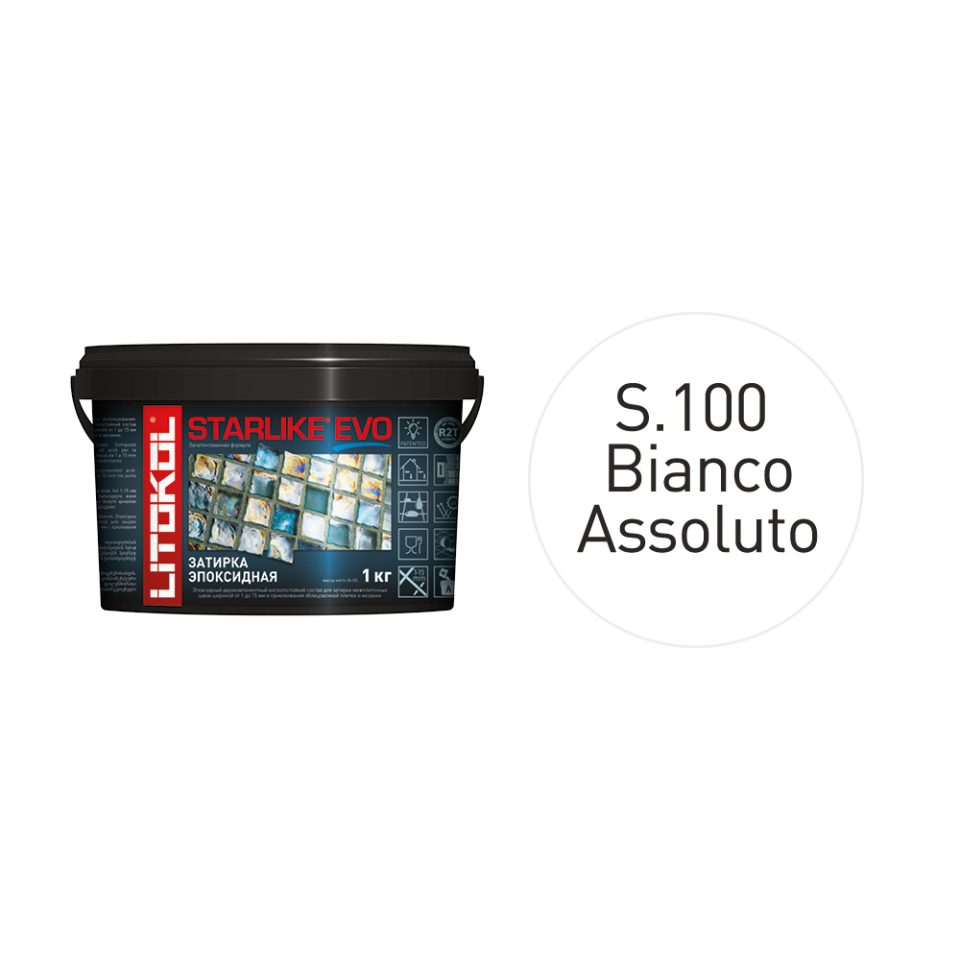 Купить STARLIKE EVO S.100 BIANCO ASSOLUTO затир.смесь (1kg bucket) в Воронеже #2
