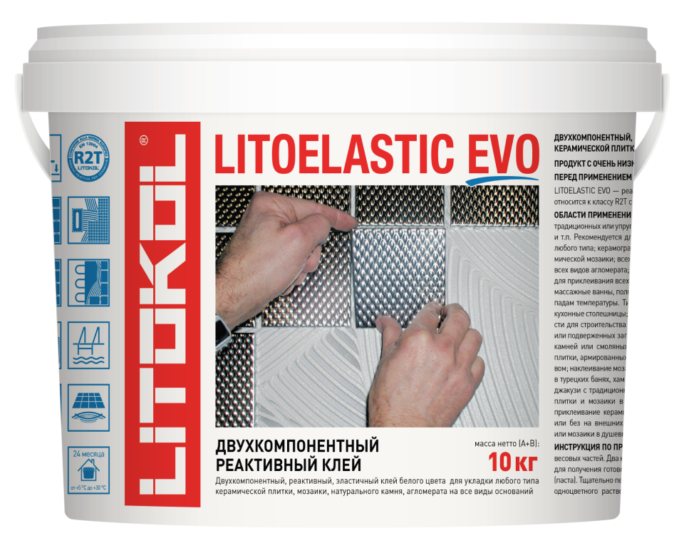 Купить LITOELASTIC EVO - двухкомпонентный клей 10kg bucket в Воронеже