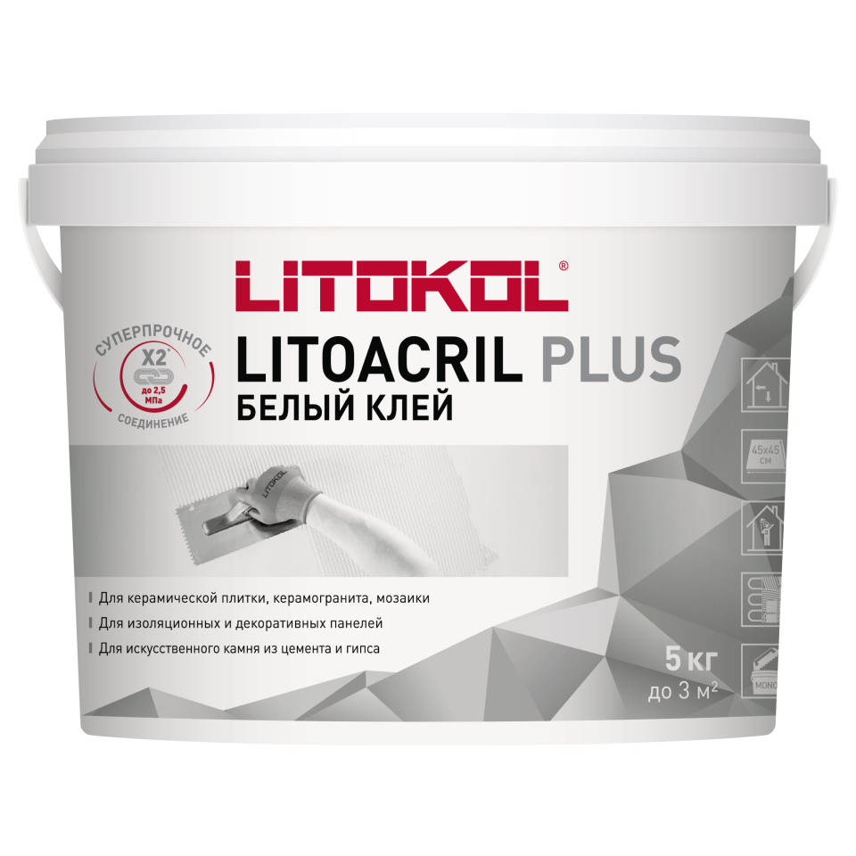 Купить LITOACRIL PLUS - пастообразный клей 5kg bucket в Воронеже