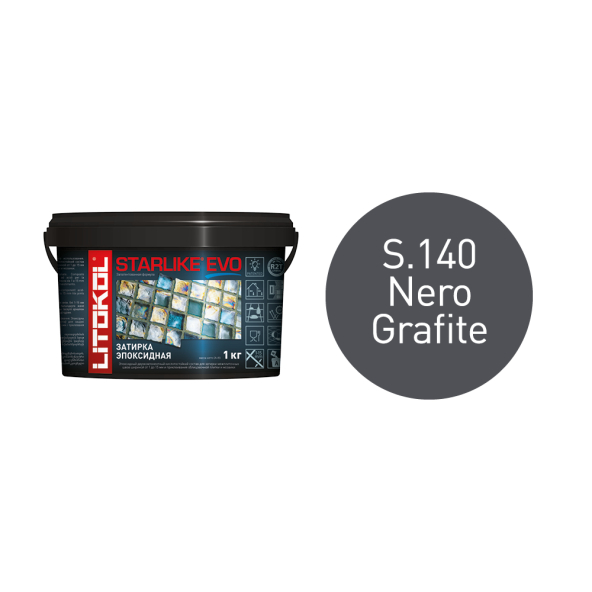 Купить STARLIKE EVO S.140 NERO GRAFITE затир.смесь (1kg bucket) в Москве-1