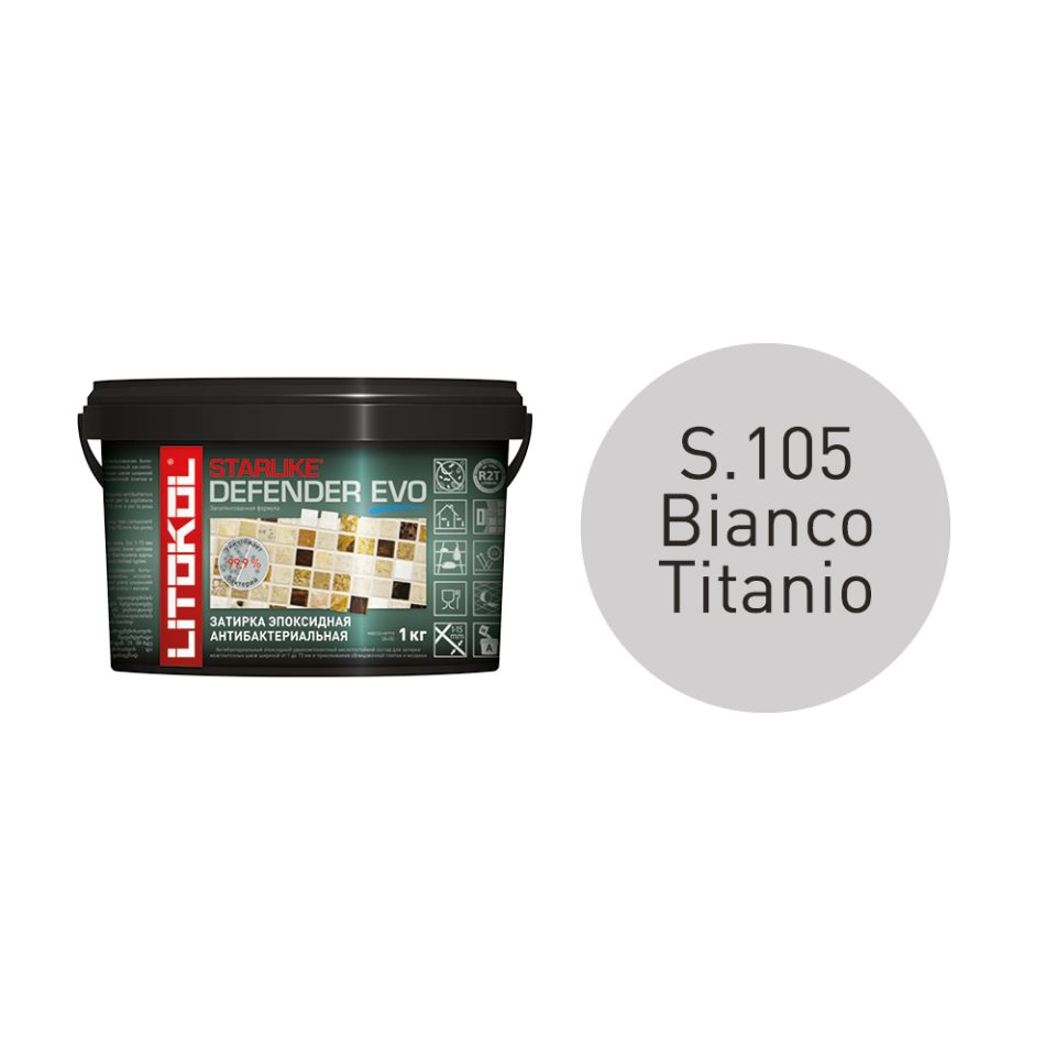 Купить STARLIKE Defender EVO S.105 BIANCO TITANIO эпоксидный состав 2,0 kg bucket в Воронеже #2