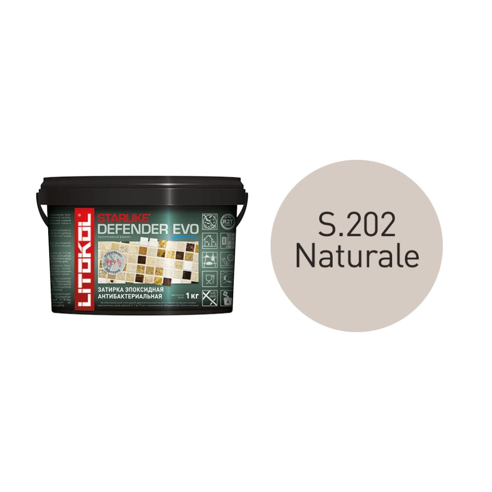 Купить STARLIKE Defender EVO S.202 NATURALE антибакт.затир.смесь 1kg bucket в Воронеже
