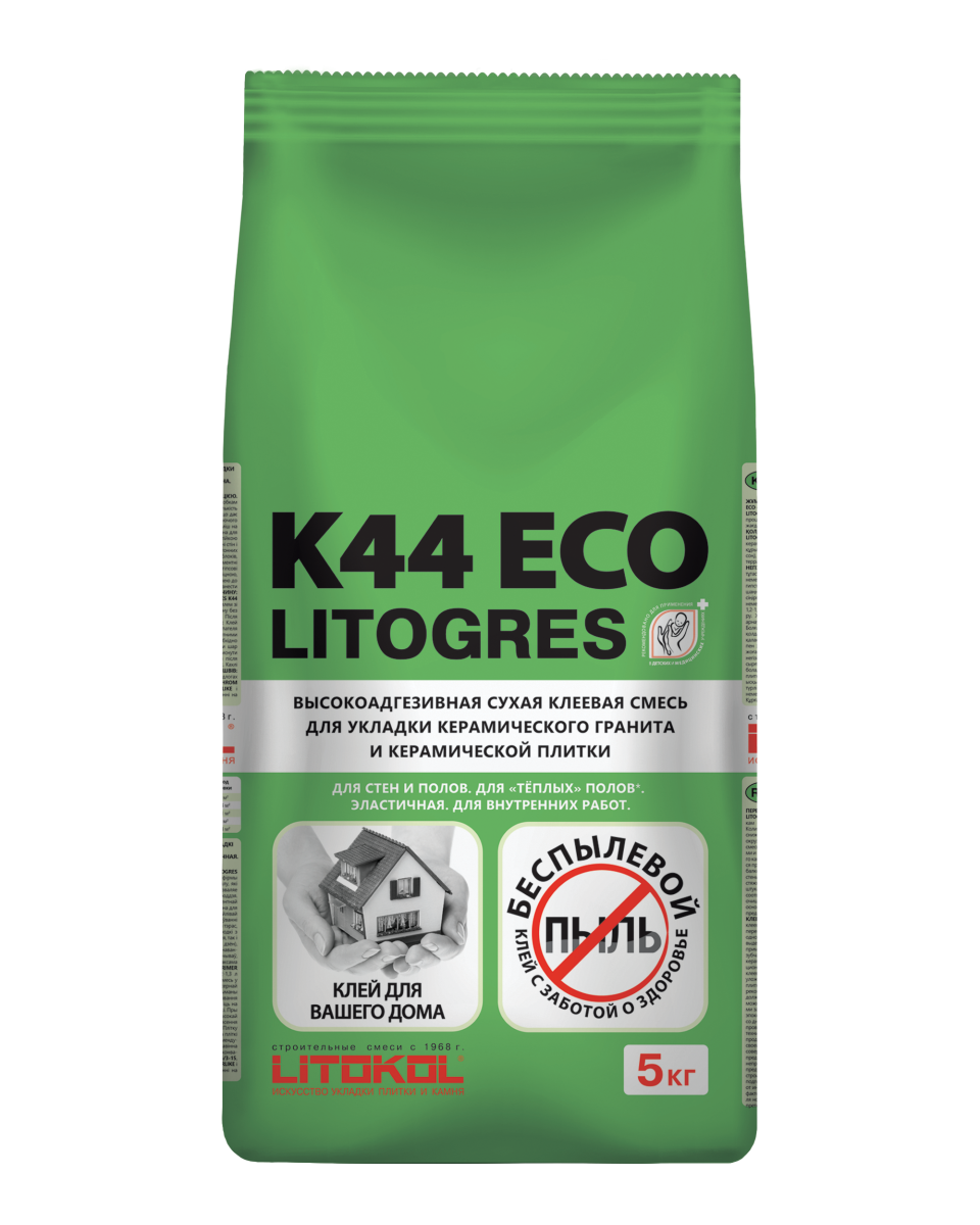 Купить Litogres К44 ECO- беспылевая клеевая смесь 5kg Al.bag в Воронеже