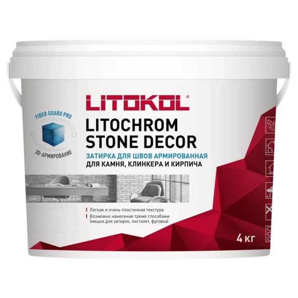 Купить LITOCHROM STONE DECOR SD.400 Белый 4kg в Москве-1