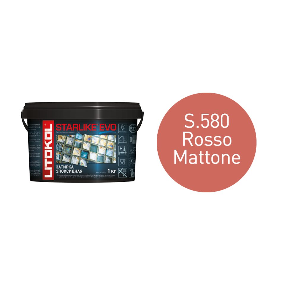 Купить STARLIKE EVO S.580 ROSSO MATTONE затир.смесь (1kg bucket) в Воронеже