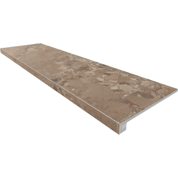 Купить Комплект (Ступень OM03 (33x120x9) непол. (прямоугол. бортик) без насечек + Подступенок (14,5x120x9)) в Воронеже