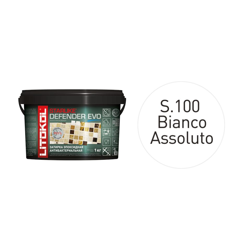 Купить STARLIKE Defender EVO S.100 BIANCO ASSOLUTO антибакт.затир.смесь 2kg bucket в Воронеже #2