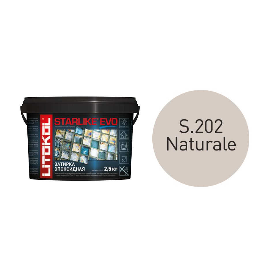 Купить STARLIKE EVO S.202 NATURALE затир.смесь (2,5kg bucket) в Воронеже #2