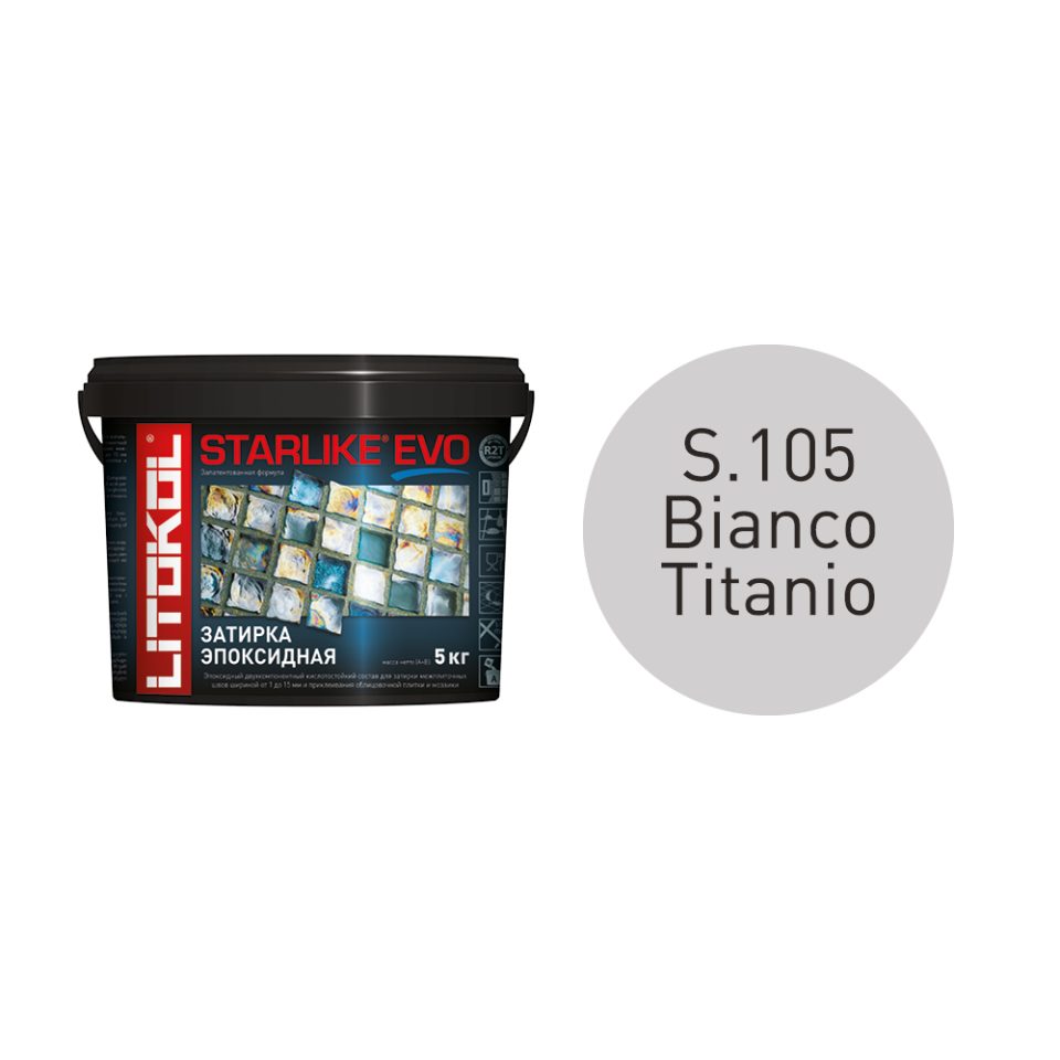 Купить STARLIKE EVO S.105 BIANCO TITANIO затир.смесь (5kg bucket) в Воронеже #2