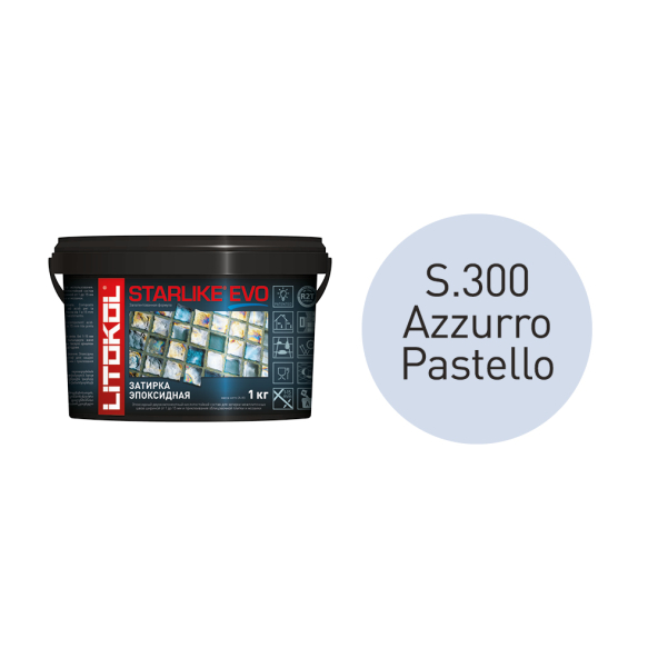 Купить STARLIKE EVO S.300 AZZURRO PASTELLO затир.смесь (1kg bucket) в Воронеже-1