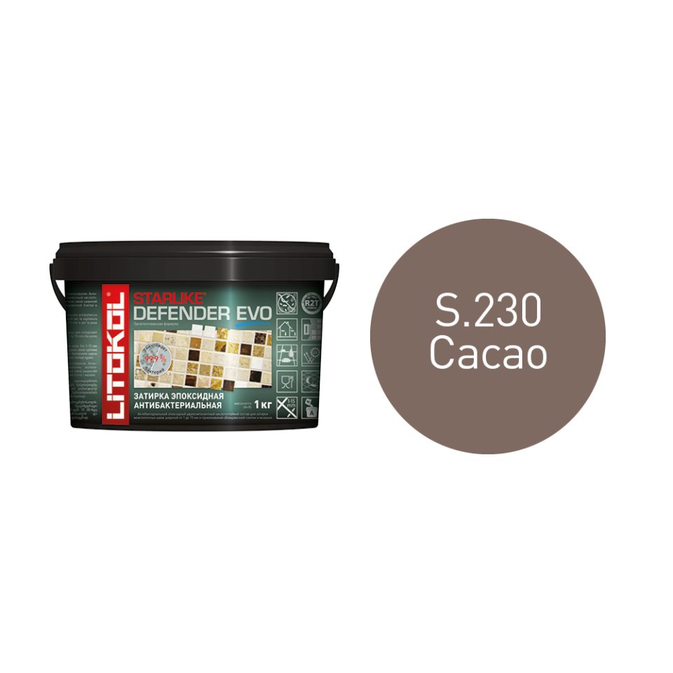 Купить STARLIKE Defender EVO S.230 CACAO антибакт.затир.смесь 1kg bucket в Воронеже