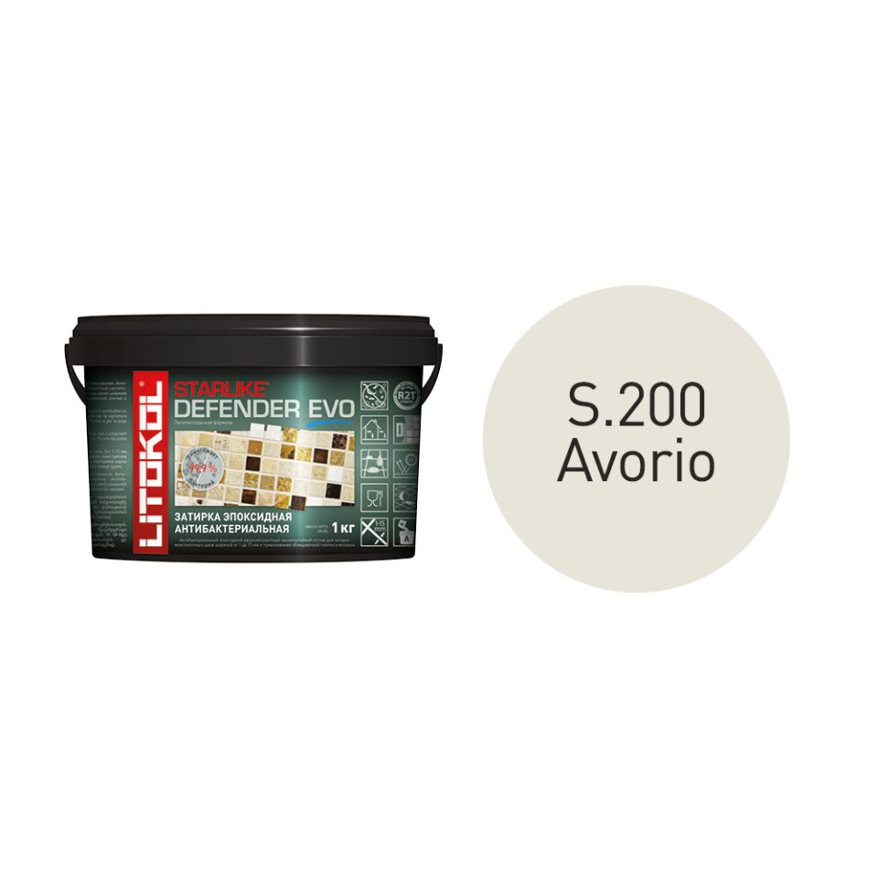 Купить STARLIKE Defender EVO S.200 AVORIO эпоксидный состав 2,0 kg bucket в Воронеже #2