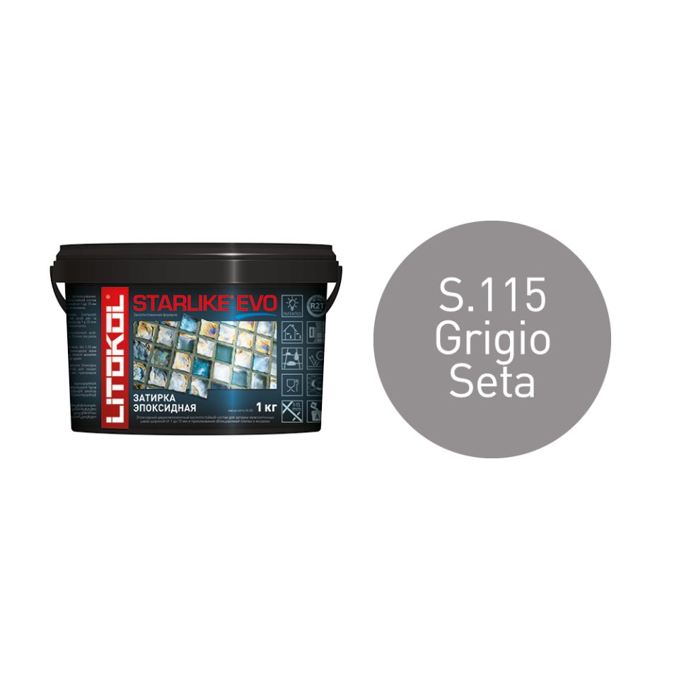 Купить STARLIKE EVO S.115 GRIGIO SETA затир.смесь (1kg bucket) в Воронеже #2