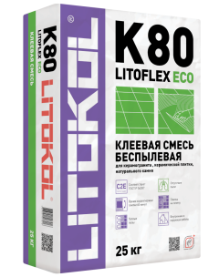 Купить LitoFlex К80 ECO- беспылевая клеевая смесь 25kg bag в Воронеже #2