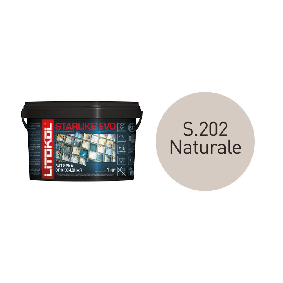 Купить STARLIKE EVO S.202 NATURALE затир.смесь (1kg bucket) в Воронеже #2