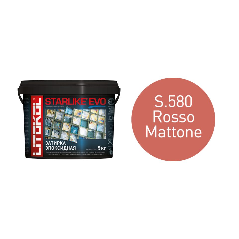 Купить STARLIKE EVO S.580 ROSSO MATTONE затир.смесь (5kg bucket) в Воронеже