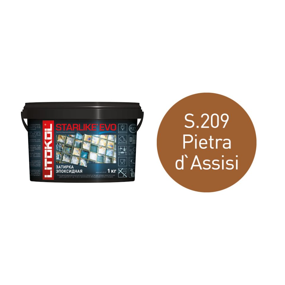 Купить STARLIKE EVO S.209 PIETRA D`ASSISI эпоксидный состав 1,0 kg bucket в Воронеже #2