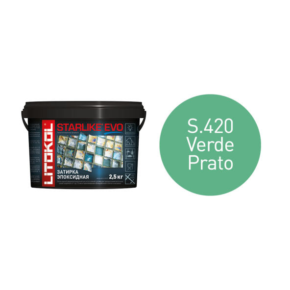 Купить STARLIKE EVO S.420 VERDE PRATO затир.смесь (2,5kg bucket) в Москве-1