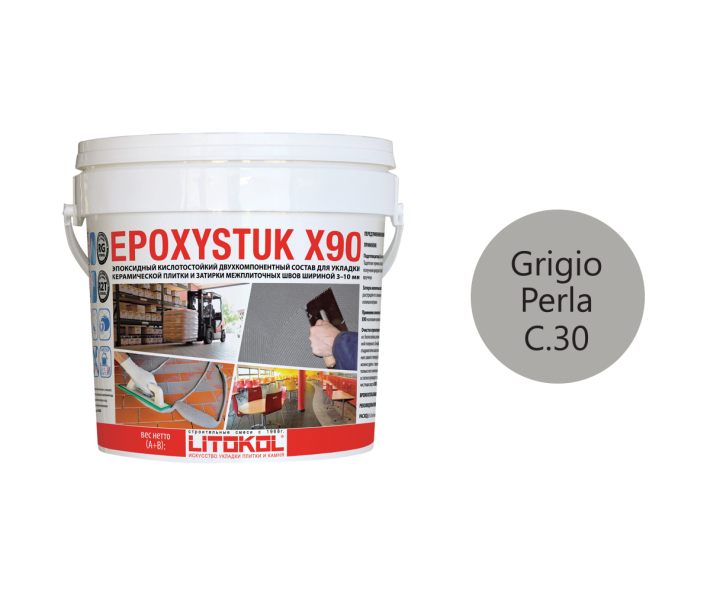 Купить EPOXYSTUK X90 C.30 GRIGIO PERLA 5kg bucket в Москве-2