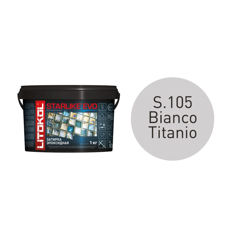 Купить STARLIKE EVO S.105 BIANCO TITANIO затир.смесь (1kg bucket) в Воронеже #2